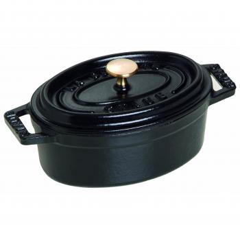 STAUB Cocotte Ovalada, Hierro Fundido, Negro, 11 cm