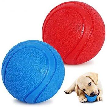 Pelota para Perros, Pelota de Caucho Natural para Perros, Pelota para Perro Indestructible Limpia Dientes, Juguete Interactivo Perro para Entrenamiento y Ejercicio