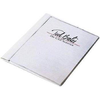 Carpeta Presentación Duraplus de Luxe A4+ con Folio Resistente, Blanco, Incluye Etiquetas y Mecanismo de Encuadernación