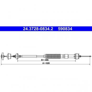 Cable de embrague ATE 24.3728-0834.2