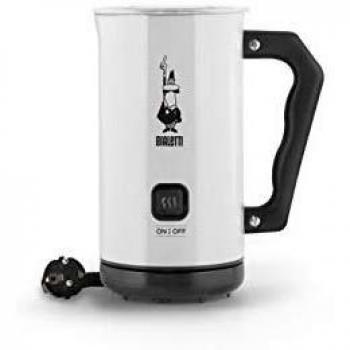 Bialetti Milk Frother - Espumador de leche para capuchino, 150 ml, capuchino o 300 ml, leche caliente, color blanco
