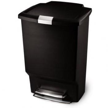 SIMPLEHUMAN CUBO 45 L RECTANGULAR, Plástico Negro,