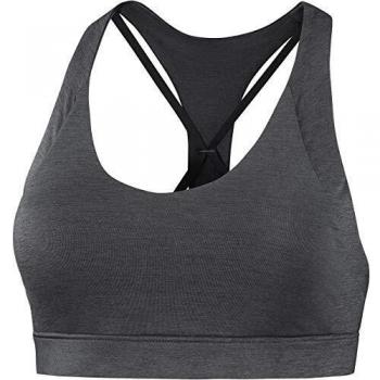 SALOMON Coet Bra Sujetador Deportivo, Mujer, Black/Ebony/Heather, M