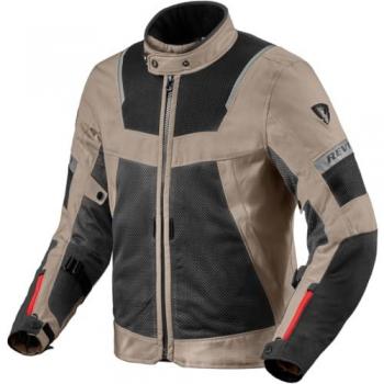 Chaqueta textil impermeable para motocicletas REV'IT! Tornado 4 H2O Beige-Negro 3XL