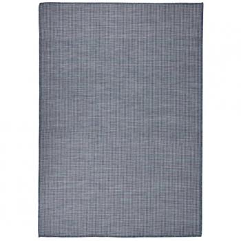Alfombra de exterior tejida plana azul 140x200 cm y 160x230 cm