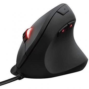 Trust Gaming GXT 144 Rexx Ratón Vertical, Ratón Ergonómico Inalámbrico RGB 250 - 10000 dpi, 6 Botones Programables, Ratón para PC, Ordenador, Laptop, Desktop, Gaming - Negro