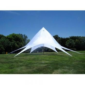 Carpa de Estrella XL para Eventos 40m² Color Blanco con Revestimiento de PU