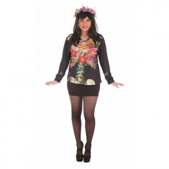 Disfraz Adulto Camiseta Catrina Talla M/L Creaciones Llopis