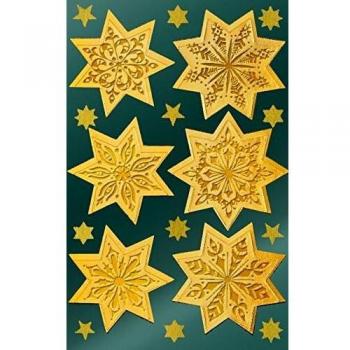 Avery Zweckform 52771 Navidad pegatinas, 36 Pegatinas, color estrellas dorado 86 unidades