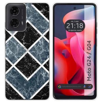 Funda de Silicona para Motorola Moto G04 / G24 con Diseño Mármol 06
