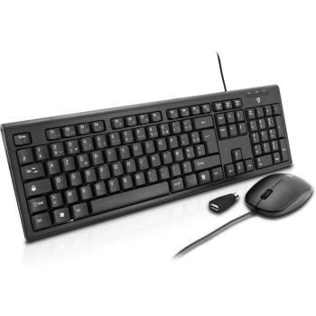 V7 CKU100UK Pack de teclado y ratón con cable USB