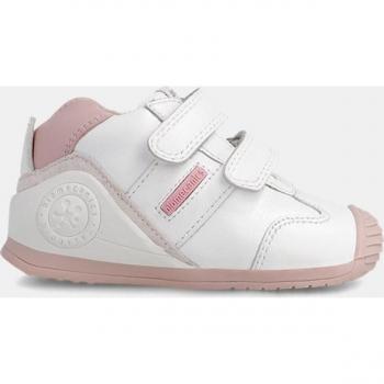 Zapatillas de bebé niña en blanco y rosa Biomecanics 151157
