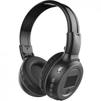 Auriculares Deportivos Inalámbricos Plegables con Radio FM y Pantalla LED, Soporte para Teléfono y Micrófono