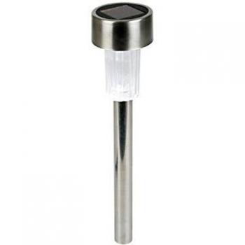Baliza solar LED RGB con poste de acero inoxidable Perel CSOL04D - iluminación al aire libre - 24 unidades en expositor