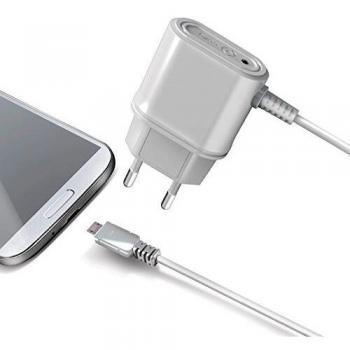 Celly TCMICROW - Cargador MicroUSB de Color Blanco, Color Blanco