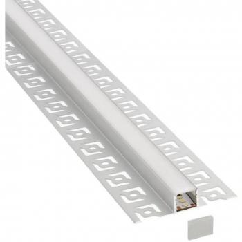 Kit Perfil Arquitectónico de Aluminio LEDBOX LIG 2 Metros para Tiras LED