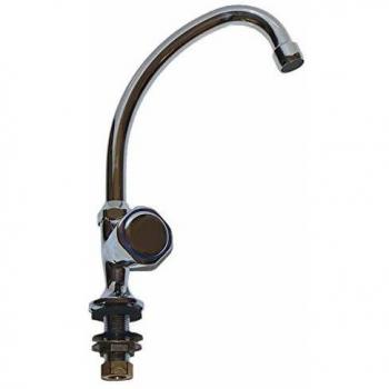 Grifo mezclador de lavabo de mesa, agua fría, pico alto 253 mm