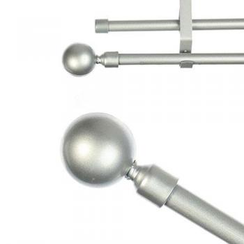 Barra Cortina Doble 120-210 Cm Bola
