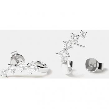 PDPAOLA The Forever Silver and Crystal Jewelry Set BU02-040-U