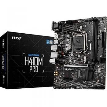 MSI Placa H410M Pro INTEL1200 DDR4 HDMI PCIE3.0 M.2 SATA3 USB3.2 MATX, Estándar, Único