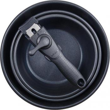 Set 3 sartenes acero inoxidable click & cook Bergner