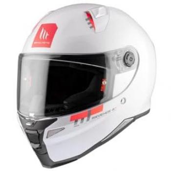 Casco De Moto Integral MT Helmets Revenge 2 S Solid -06, color blanco, diseño integral, homologación de seguridad, ventilación optimizada, visera anti-rayones y sistema de ajuste cómodo