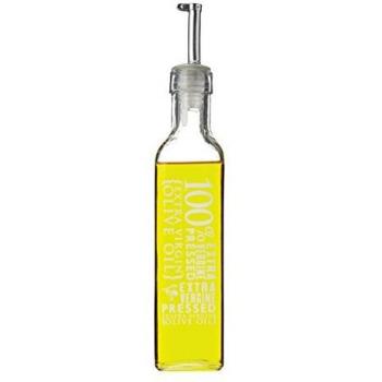 Botella de Cristal para Aceite y Vinagre Kitchencraft, Blanca, 5x5x26.5 cm