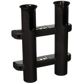 Black Two Pole Side Mount Fishing Rod Storage Rack