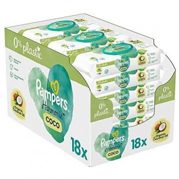 Pampers Harmonie Coco Baby - Toallitas húmedas (756 toallitas (18 x 42) con aceite de coco, hidratantes