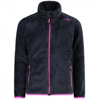 Unisex Kids' Fleece Jacket - Gray Titanium/Purple Fluo, Size 4 Years