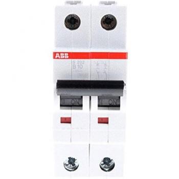 ABB Miniature Circuit Breaker 2-Pole B Curve 10A 6kA S202-B10