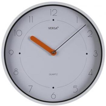 Reloj de Pared Clásico Versa Blanco Plástico Cuarzo 30 x 30 cm