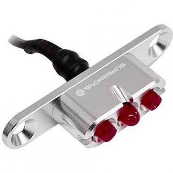 Super Nova Unisex - Adultos E3 Tail Light 2 Luz Trasera Silver, One Size