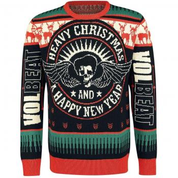 Volbeat Holiday Sweater 2018 Christmas Jumper Negro/Rojo M