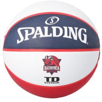 Pelota de baloncesto Spalding Baskonia Vitoria Gasteiz SZ7 Rubber - Tamaño 7 - Material: Goma - Exterior antideslizante - Excelente agarre - Muy resistente