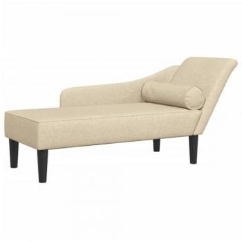 Sofá diván con cojines tela crema