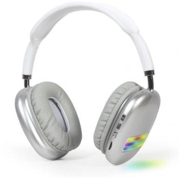 Auriculares Gembird BHP-LED-02-W Estéreo Bluetooth con Efecto de Luz LED Blancos y Micrófono integrado