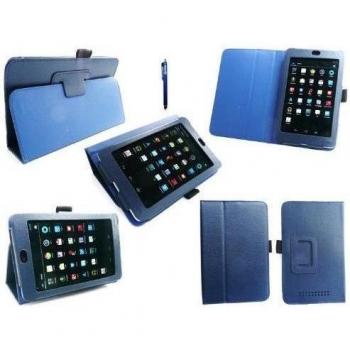 Emartbuy ® Stylus Pack Para Asus Google Nexus Tablet 7 - Blue Stylus + Protector De Pantalla + Azul De Cuero Multifuncional Pu / Multi Angle Monedero / Portada / Soporte / Caso Mecanografía Con Sensor De Sueño-Vigilia