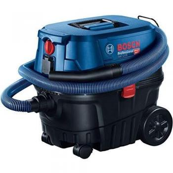 Bosch Professional 060197C100 Gas 12-25 PL-Aspiradora en seco y húmedo con Enchufe de Dispositivo y función de soplado, 25 litros, 1250 W