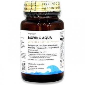 Amar81 Moving Aqua - Suplemento para huesos y articulaciones, 30 cápsulas vegetales de 595mg
