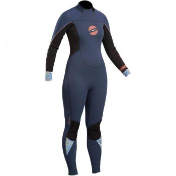 2018 Gul Response Womens 4/3mm GBS Back Zip Wetsuit Navy / Black RE1248-B4 Ladies UK Sizes - 10