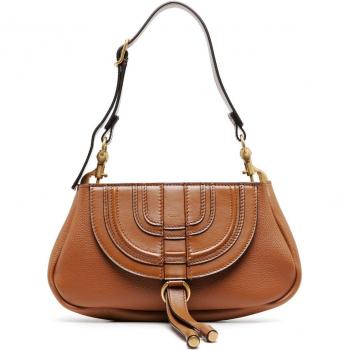 Chloé Women's Marcie Small Leather Shoulder Bag in Brown, Size UNI