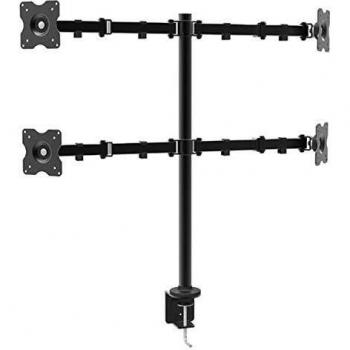 Approx Soporte Mesa para 4 MONITORES APPSMF02, 10-27'/25-68CM, Maximo 10KG, VESA 75 * 75/100 * 100