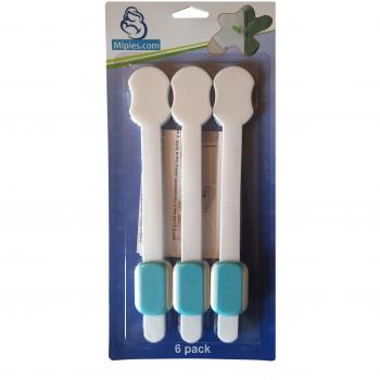 Cierre seguridad bebe para Armarios, Cajones, Muebles, WC, Electrodomesticos | Bloqueo y Cerradura para Bebes y Niños | Proteja a su bebé de los peligros en el hogar | Correa adhesiva ajustable de Seguridad multiusos para Muebles | Pack de 6 | 100% Gara