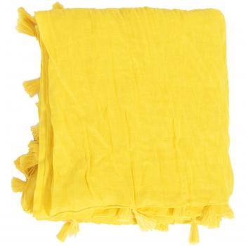 Parfois - Pashmina De Algodón Flecos - Mujeres - Tallas L - Amarillo