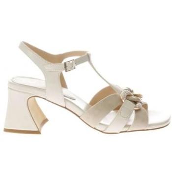 Cafè Noir Sandalo Donna Sabbia Beige LC5426, sandalias modelo t de ante y napa con accesorio de cadena, talla 38