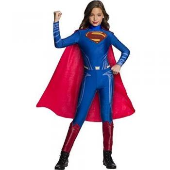 DC Girl Superman Jumpsuit Fancy Dress Costume Medium