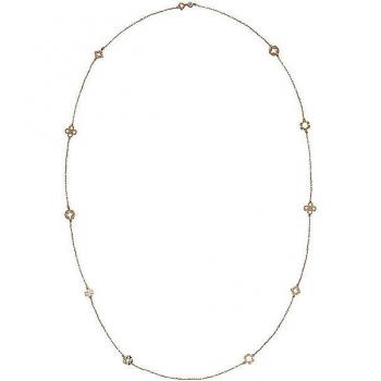 Tory Burch Kira Clover Long Necklace for Women - Gold, One Size