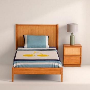 Juego de Sábanas 3 Piezas Cama Individual - Sábana Encimera (160x240cm con dobladillo simple de 5cm) + Sábana Bajera (90x200+25cm con reb
