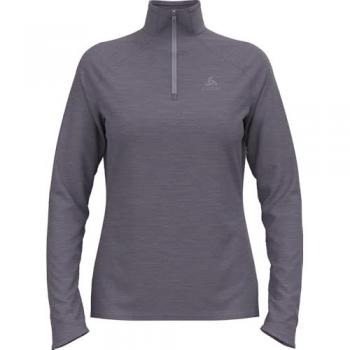 Camiseta térmica de manga larga Odlo Run Easy Half Zip para mujer - Violeta claro - Talla M